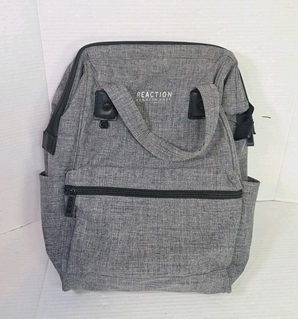 Kenneth Cole Reaction Paddy Shack 15″ Laptop‑Tablet Backpack Bookbag Gray Bag